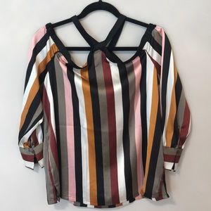 Striped, Silky Shirt